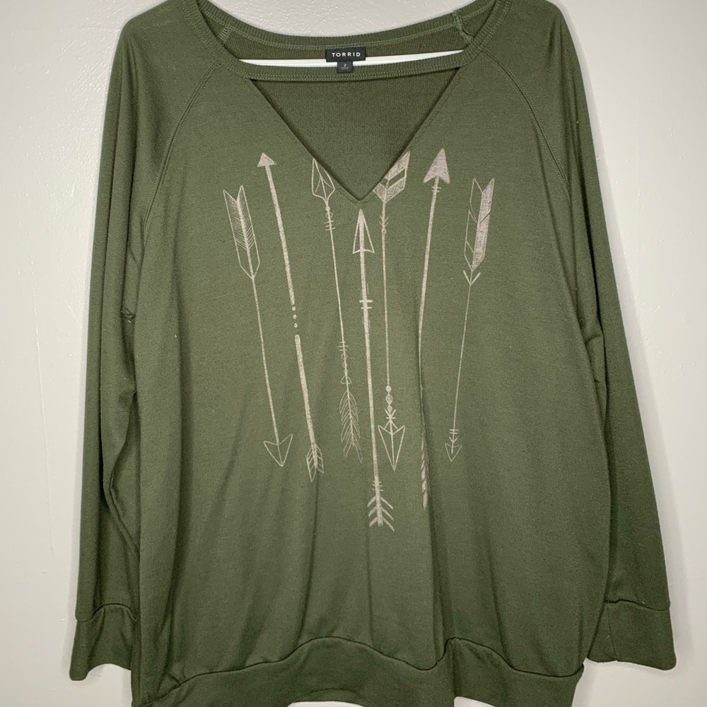 Torrid Olive Green Long Sleeve